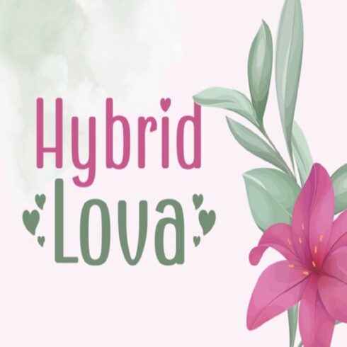 Hybrid Lova Font cover image.