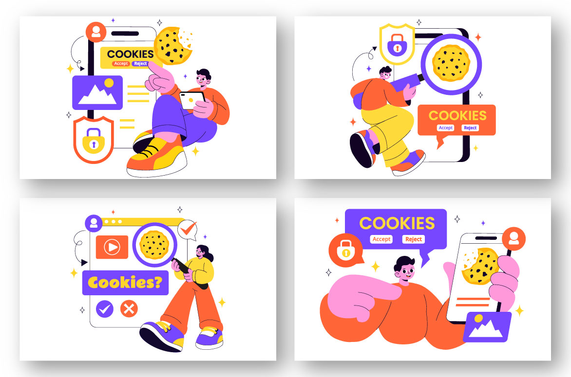10 Internet Cookies Technology Illustration - MasterBundles