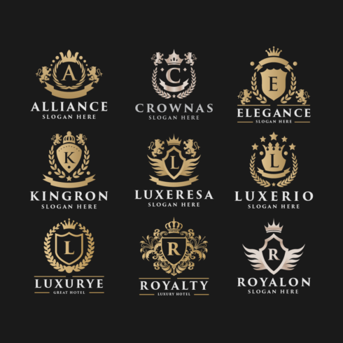 Luxury Royal Crest Logo Collection cover image.