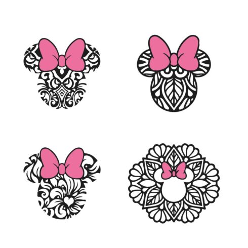 Mouse Vector SVG Bundle, Mickey and Minnie Inspired SVG Bundle, clipart, Mickey Minnie Mouse Outline, Mouse Ears Svg, Disney Bundle design Disney Svg Bundle cover image.