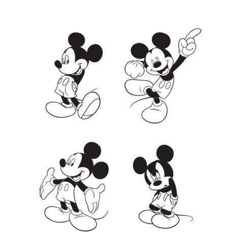 Mouse Vector SVG Bundle, Mickey and Minnie Inspired SVG Bundle, clipart, Mickey Minnie Mouse Outline, Mouse Ears Svg, Disney Bundle design Disney Svg Bundle cover image.