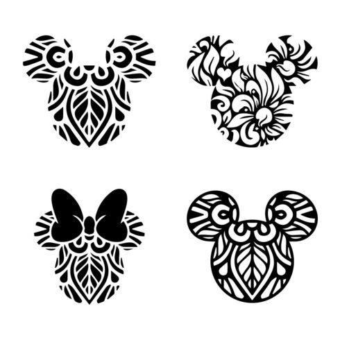 Mouse Vector SVG Bundle, Mickey and Minnie Inspired SVG Bundle, clipart, Mickey Minnie Mouse Outline, Mouse Ears Svg, Disney Bundle design Disney Svg Bundle cover image.