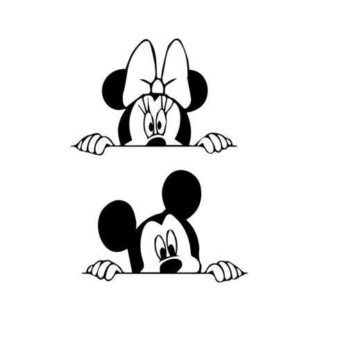 Mouse Vector SVG Bundle, Mickey and Minnie Inspired SVG Bundle, clipart, Mickey Minnie Mouse Outline, Mouse Ears Svg, Disney Bundle design Disney Svg Bundle cover image.