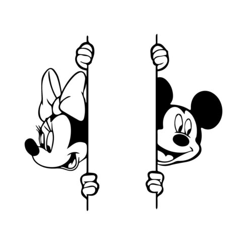 Mouse Vector SVG Bundle, Mickey and Minnie Inspired SVG Bundle, clipart, Mickey Minnie Mouse Outline, Mouse Ears Svg, Disney Bundle design Disney Svg Bundle cover image.