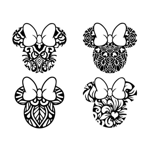 Mouse Vector SVG Bundle, Mickey and Minnie Inspired SVG Bundle, clipart, Mickey Minnie Mouse Outline, Mouse Ears Svg, Disney Bundle design Disney Svg Bundle cover image.