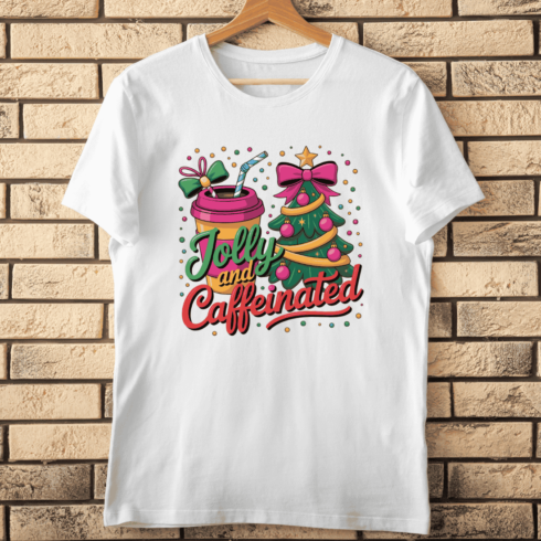 Holiday Message For Coffee Lovers T-Shirt Design cover image.