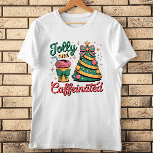 Holiday Season Funny Coffee Lover T-Shirt Design cover image.