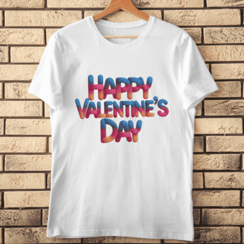 Funky Retro Script Valentine's Day Greeting Card T-Shirt Design cover image.