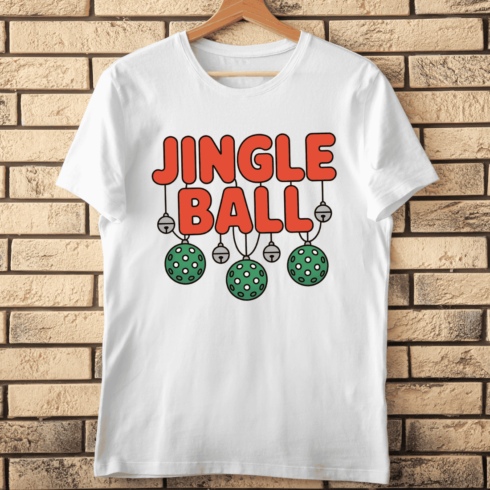 Funny Jingle Ball Holiday Sports T-Shirt Design cover image.