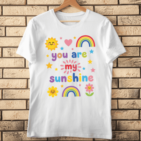 You Are My Sunshine Cute T-Shirt Design cover image.