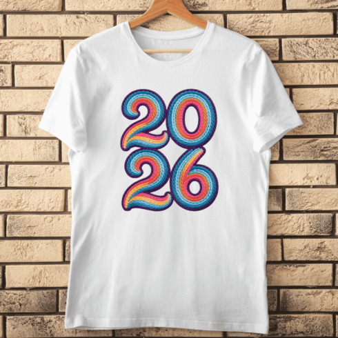 Vibrant Thread Texture 2026 T-Shirt Design cover image.