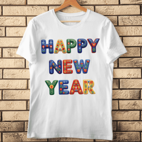 Vibrant Folk Style Text for 2026 T-Shirt Design cover image.
