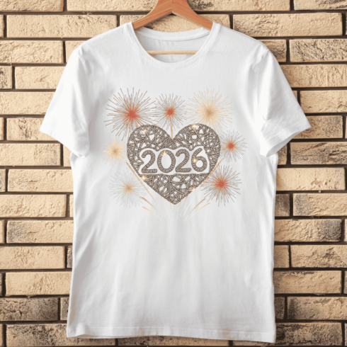 Knitted Love 2026 New Year Holiday T-Shirt Design cover image.