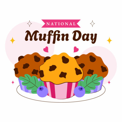 10 National Muffin Day Illustration cover image.