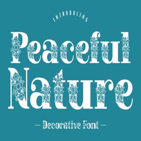 Peaceful Nature Font cover image.
