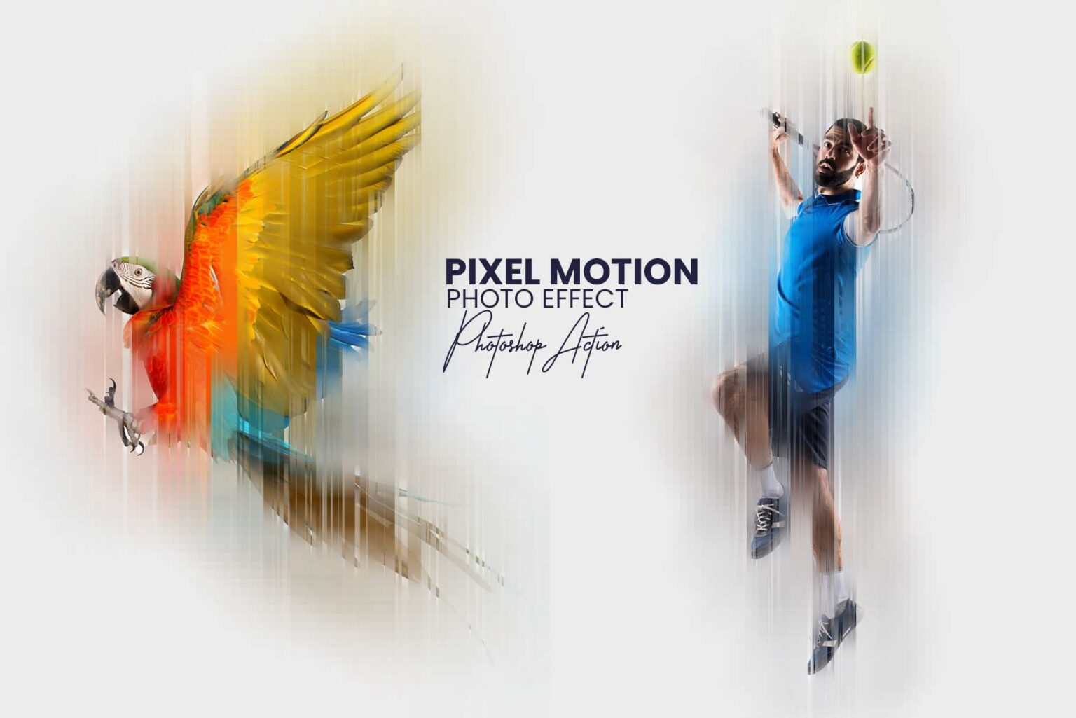 Pixel Motion Photoshop Action - MasterBundles