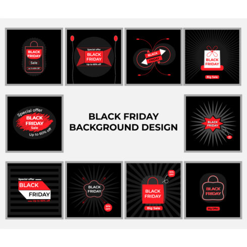Black Friday Background Design Collection cover image.