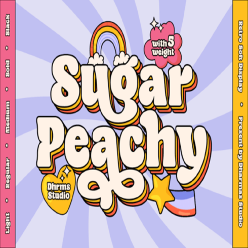 Sugar Peachy Font cover image.