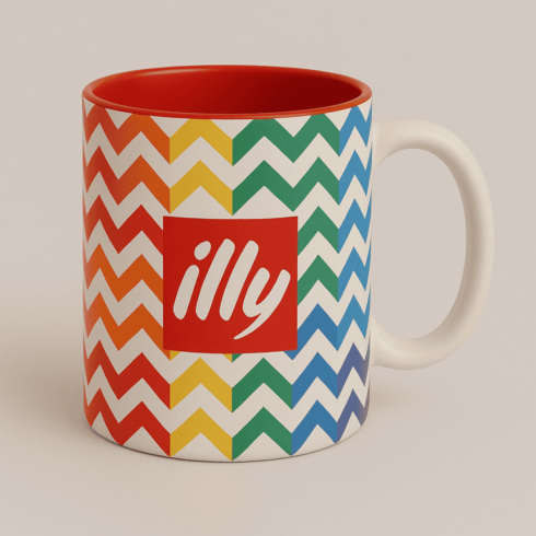 Colorful Illy Coffee Mug Mockup for Brand Presentation cover image.