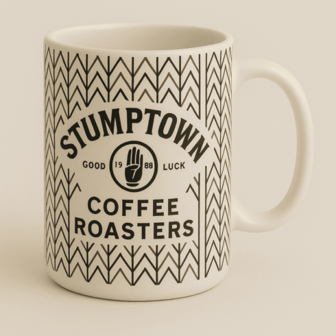 “Minimal Ceramic Mug Mockup Featuring Stumptown Coffee Branding” cover image.