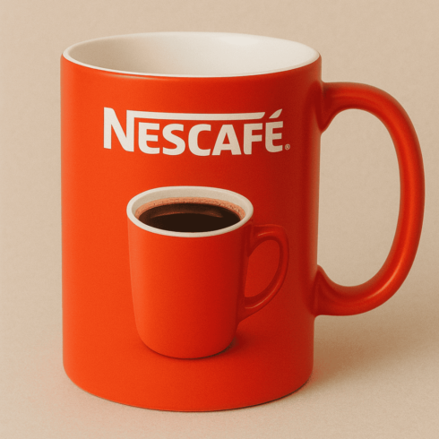 Nescafé Branded Mug Mockup for Product Presentation cover image.