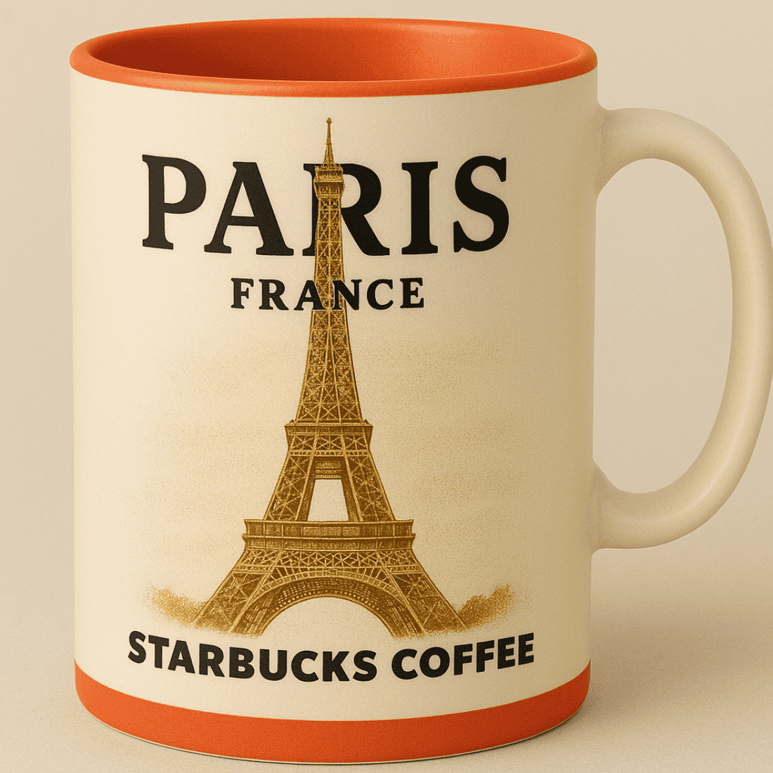 Elegantes Starbucks Tasse Paris Fotos