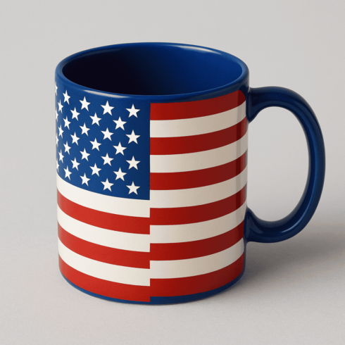 "Patriotic USA Coffee Mug Mockup Bundle" cover image.