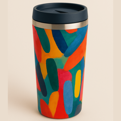 "WanderSip Multicolor Travel Mug Mockup Set" cover image.