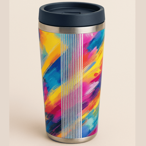 Color Splash Travel Mug Collection cover image.
