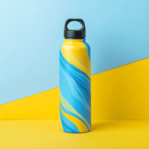 ChromaFlow Water Bottle Branding Mockups cover image.
