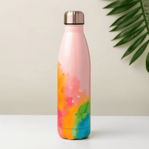 "Soft Baby Pink Bottle Mockup Pair for Branding" cover image.