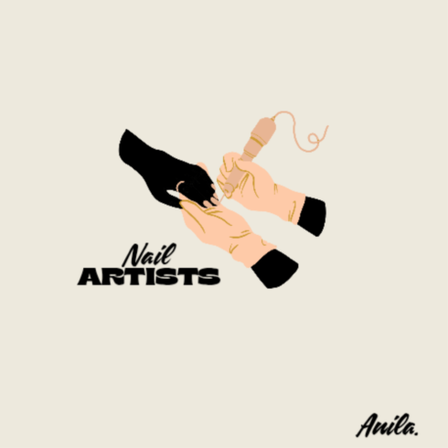Nail and makeup artist logos cover image.