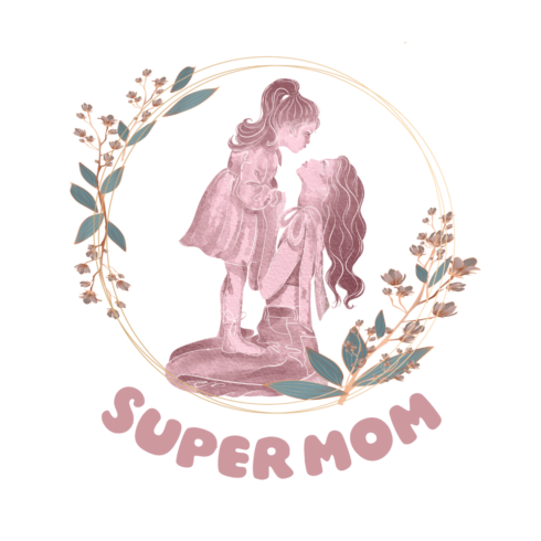 Mother’s Day Super Mom – Mother and Daughter Watercolor Floral Illustration cover image.