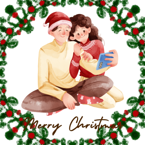 Marry Christmas t shirt design cover image.