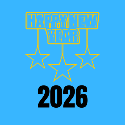 Happy 2026 1 new T-Shirt design cover image.