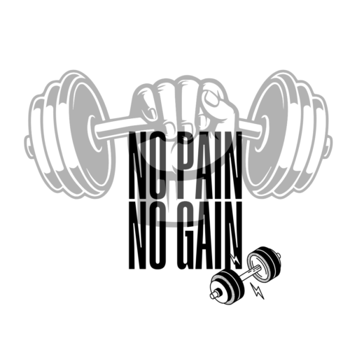 Gym motivation T-shirt design cover image.