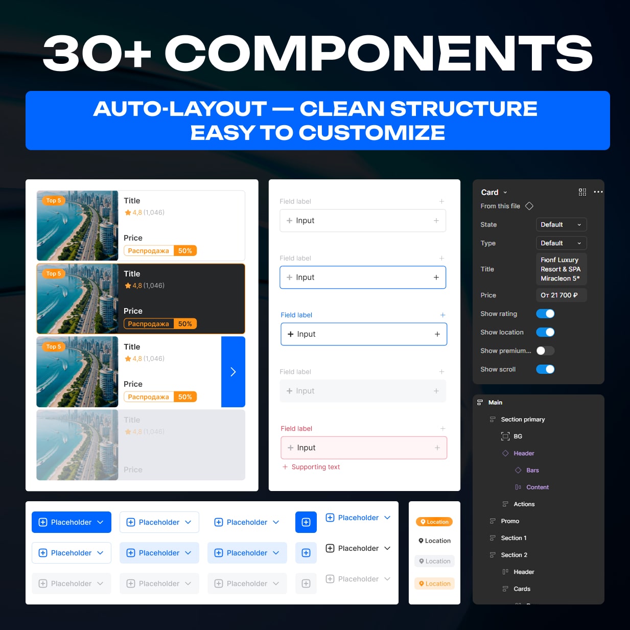 Travel & City Tour App UI Kit — Mobile Design System for Figma ...