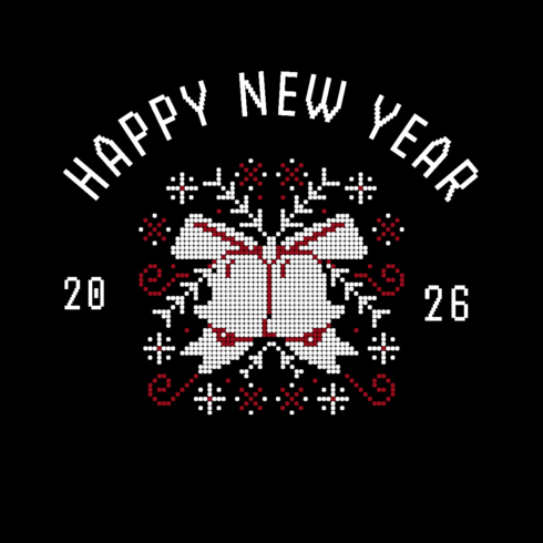 Happy New Year 2026 – Festive Gift Box Celebration T-Shirt cover image.