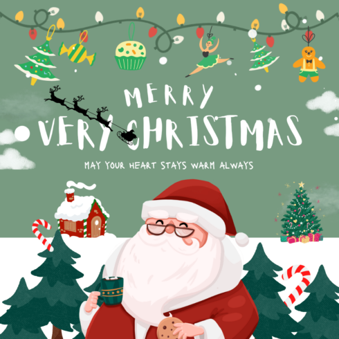 Marry Christmas t shirt design cover image.