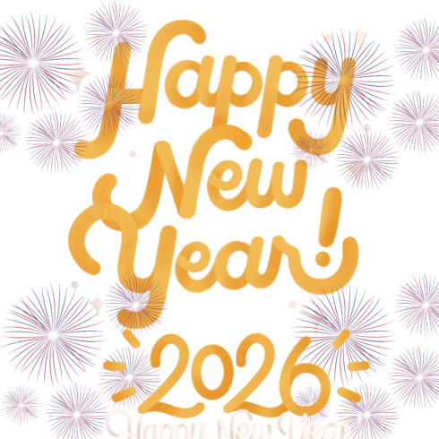 Happy New Year 2026 – Golden Firework Celebration cover image.