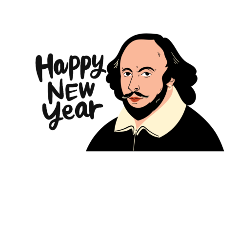 Happy new year t shirt design cover image.