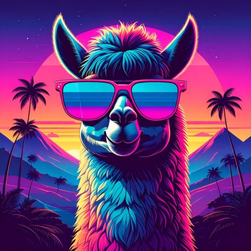 30 High-Quality Funny Llama Wearing Sunglasses Images – Multiple Styles & Sizes Collection cover image.