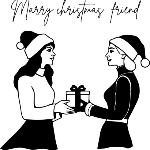 Marry Christmas t shirt design cover image.