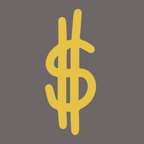 Dollar Sign 1 new T-Shirt design cover image.