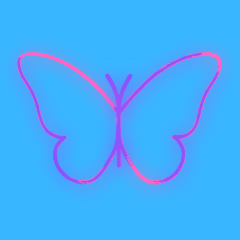 Butterfly outline new T-Shirt design cover image.