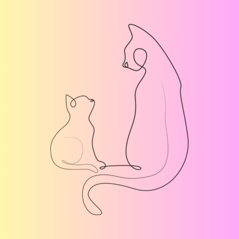 Cats Outline new T-Shirt design cover image.
