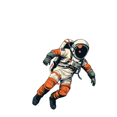 Astronaut beautiful T-shirt design cover image.