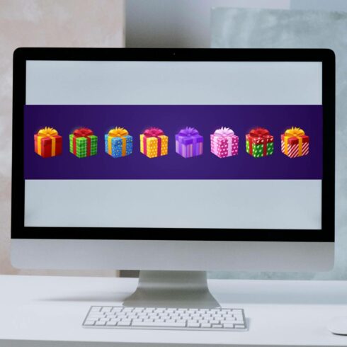 Gift Box with ribbon set Icons cover image.