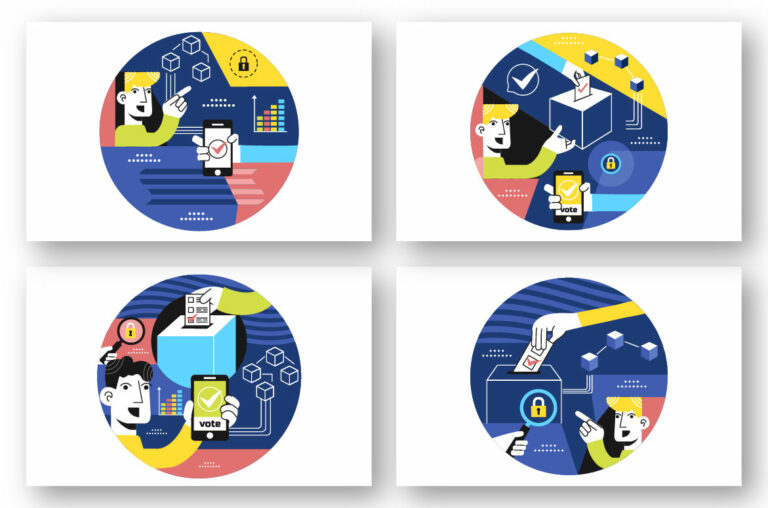 10 Blockchain Voting System Illustration - MasterBundles