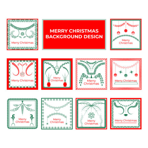 Merry Christmas Background Design cover image.